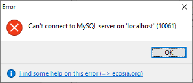 Can&rsquo;t connect to MySQL server
