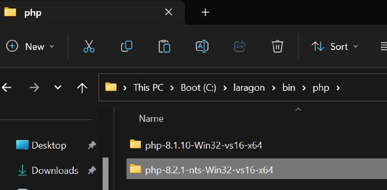 How to update the PHP version in Laragon · PenyFan
